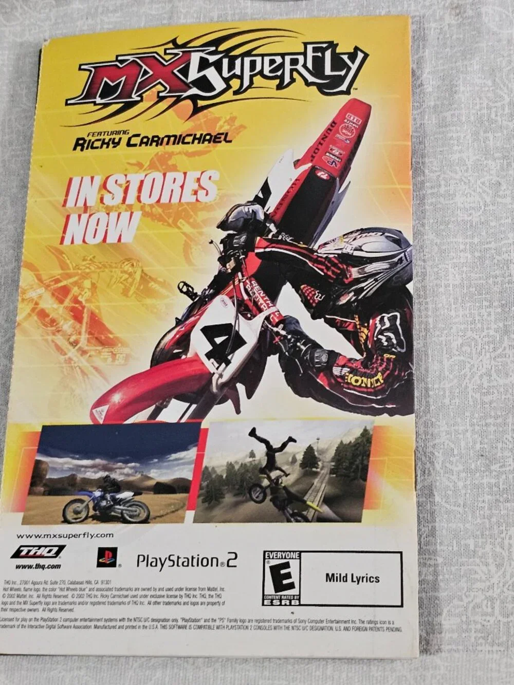 Hot Wheels Velocity X Maximum Justice Sony PS2 2002 CIB w/ Manual Reg Card